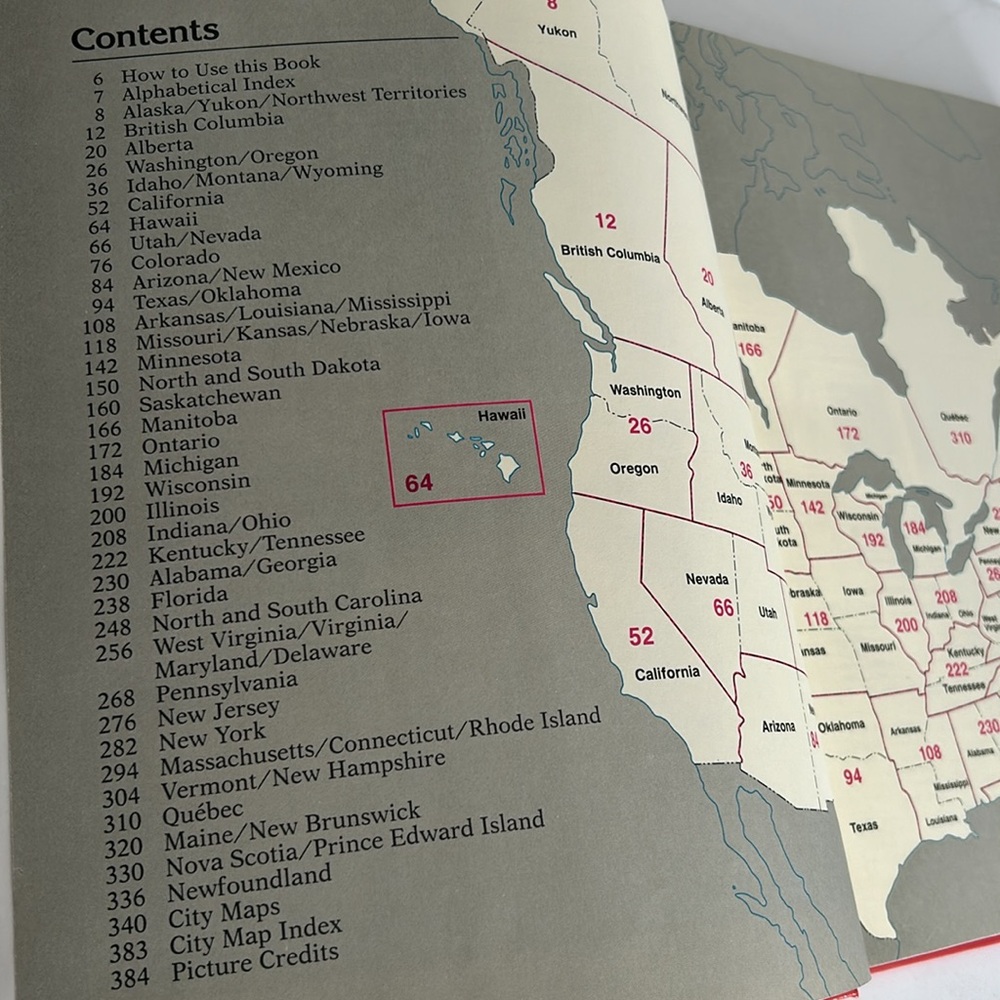 Vintage CAA 1983 Drive North America Hardcover Book Road Atlas Of Canada & USA - Picture 16 of 16